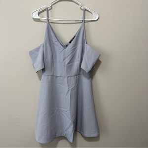Lulus blue open shoulder short dress